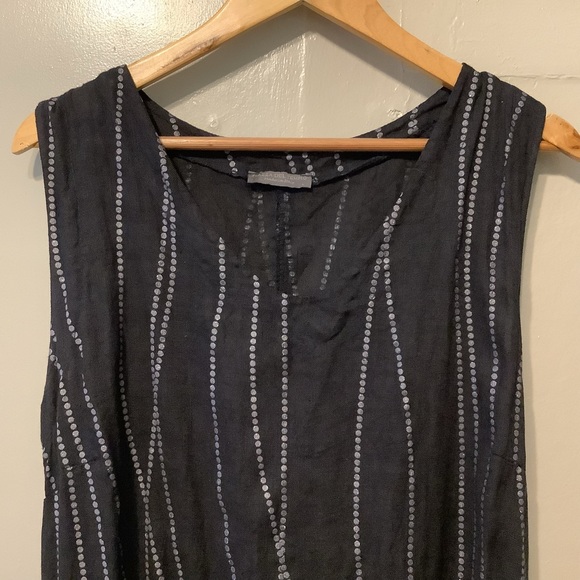 Piazza Del Tempio Navy Linen Maxi dress L - Picture 2 of 9